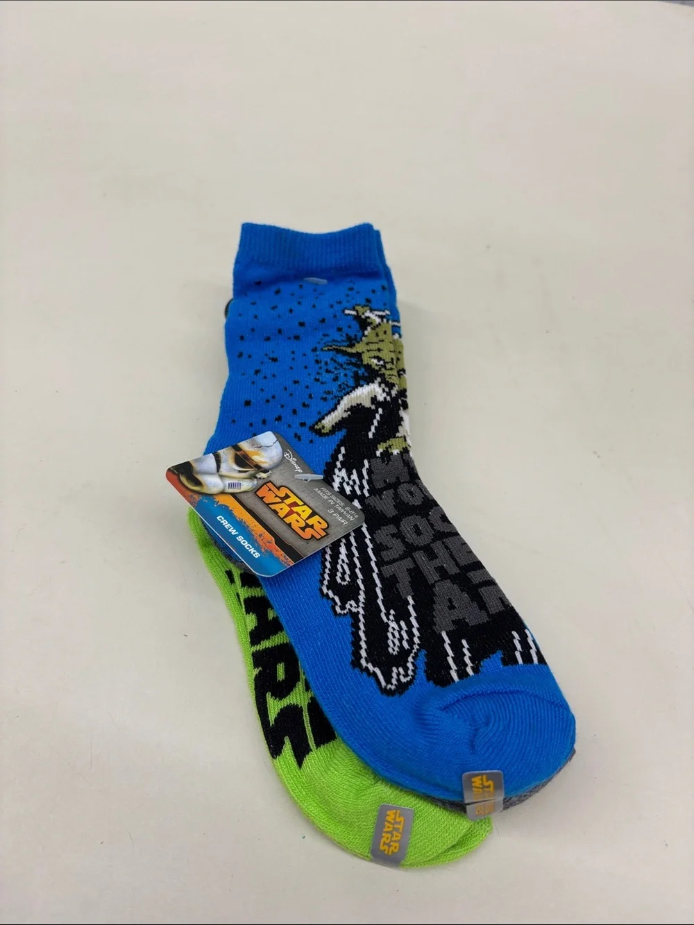 Star Wars Socks - Bright Blue & Lime